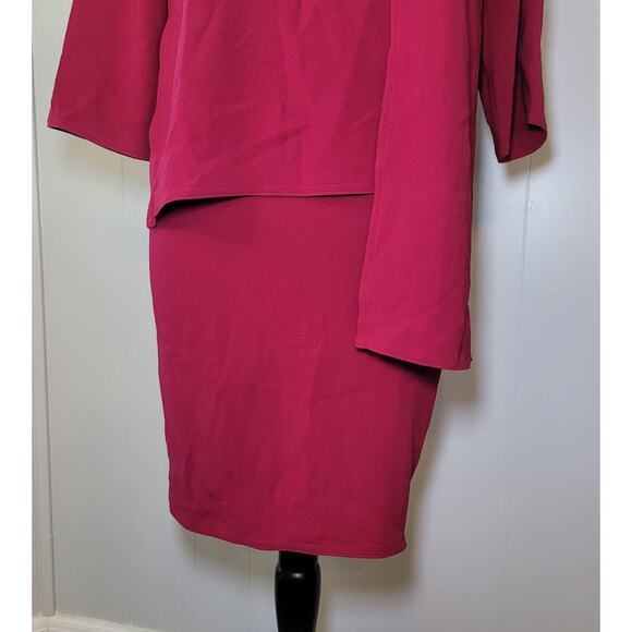 VTG Tom & Linda Platt Pink 60s Luxury Dress Long Sleeve Sz 10 - Picture 3 of 10